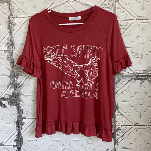 adorable ruffle boho free spirit tee